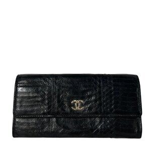 Chanel Python Leather Continental Wallet
